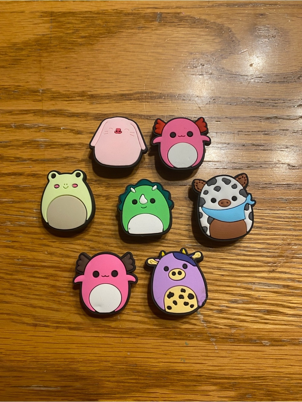 Set of 7 Cute Squishmallow Croc Charms!